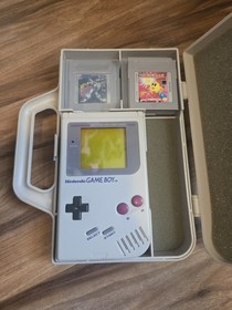 Nintendo Game Boy Lot With Console, 5 Games And Case