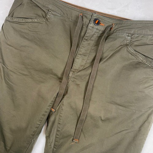 Orvis, Orvis Pant Women 12 Olive Green Organic Cotton Stretch Drawstring Utility Hiking
