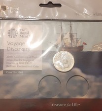 Royal Mint Captain James Cook 2019 £2 Two Pound BU Coin