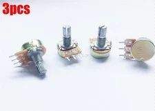 3Pcs 100K Ohm B100K Knurled Shaft Linear Rotary Taper Potentiometer Ic New cx