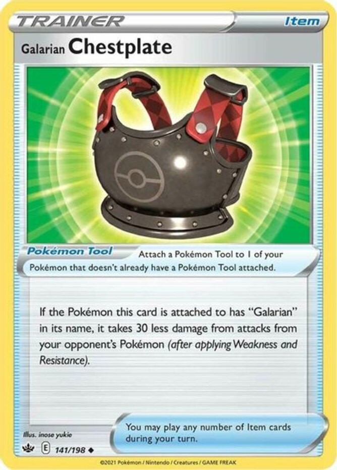 Galarian Chestplate - 141/198 - Uncommon - Near Mint