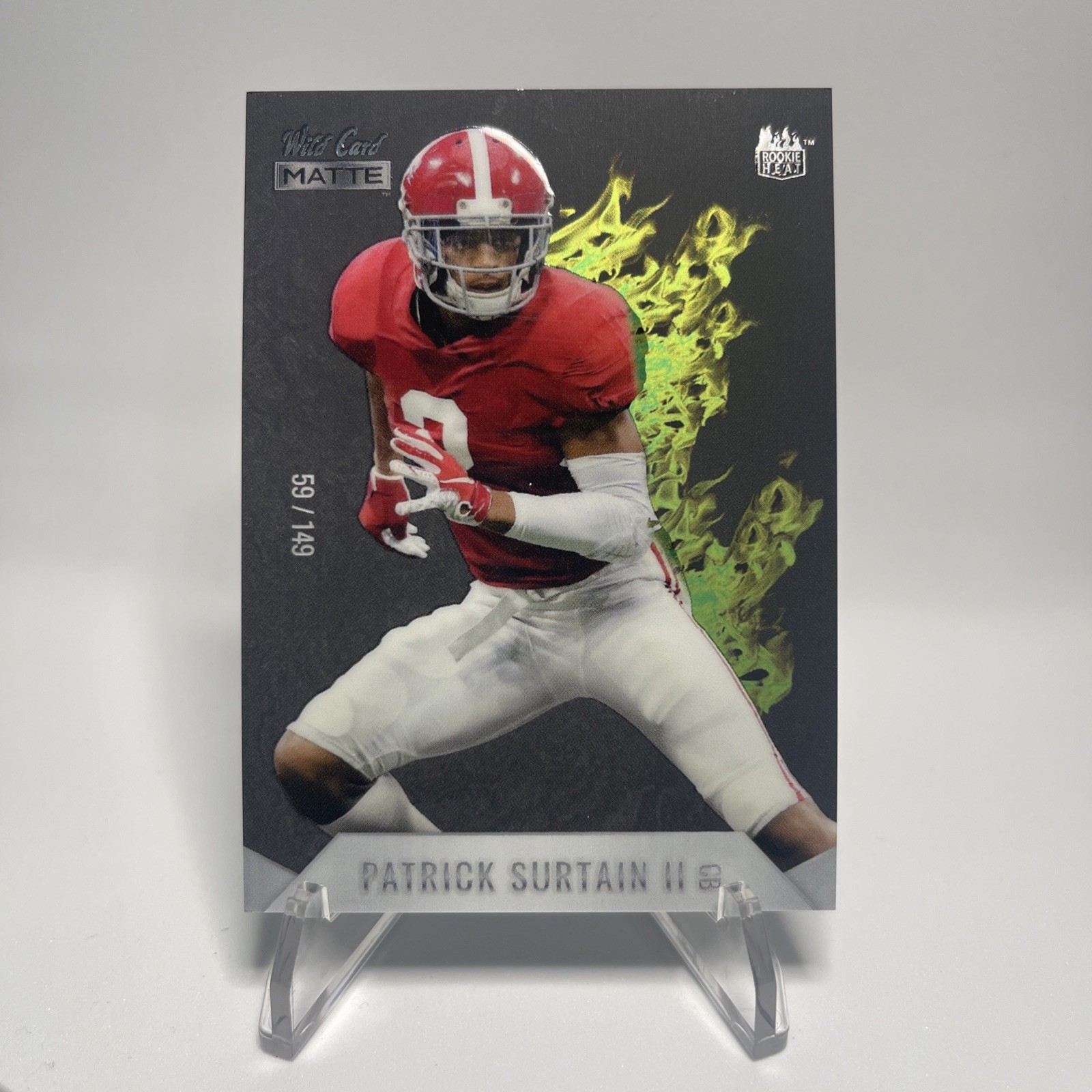 Patrick Surtain II Wild Card Matte Black Rookie Heat #MRHR14 Green