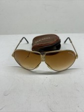 VINTAGE 80s Ferarri Foldable Aviator Sunglasses Gold Frame