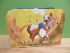 Diddl Pappe Koffer  Köfferchen mit Pferde Motiv 20 x 14 x 7 cm Vintage