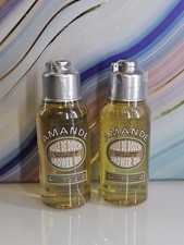 2X L'Occitane Amande Shower Oil Almond Cleansing Softening 2.5 fl oz Travel Size