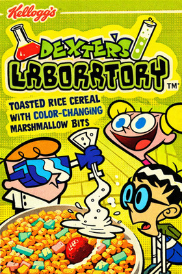Dexter's Laboratory Cereal POP Art recreation Custom Sticker ACEO HOLO #849