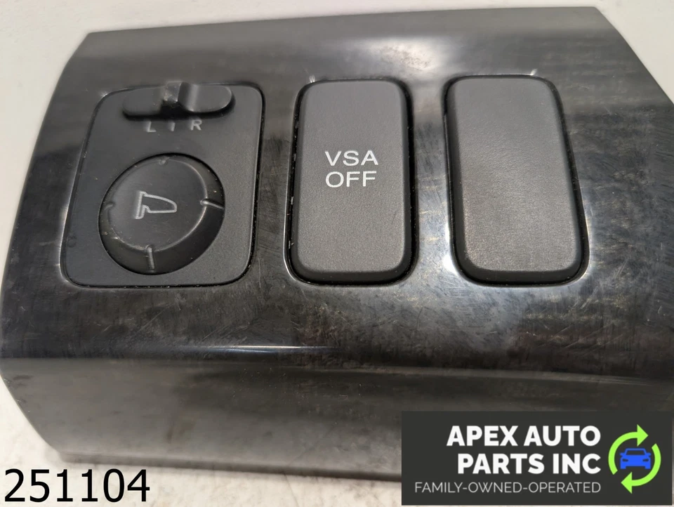OEM 2007 Acura MDX 3.7L Mirror Switch Dash Trim Panel Driver Side - Imagem 4 de 4