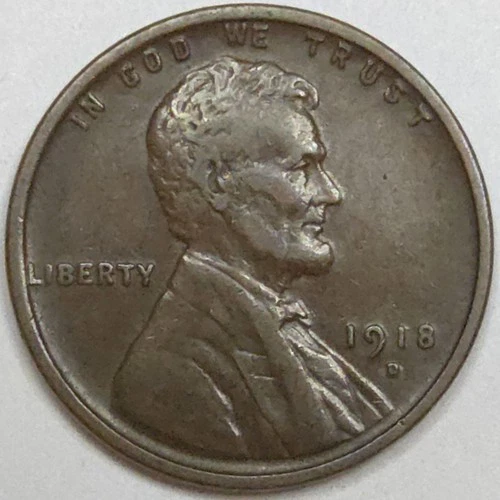 1918-D Lincoln Wheat Cent - VF (Lot#1)
