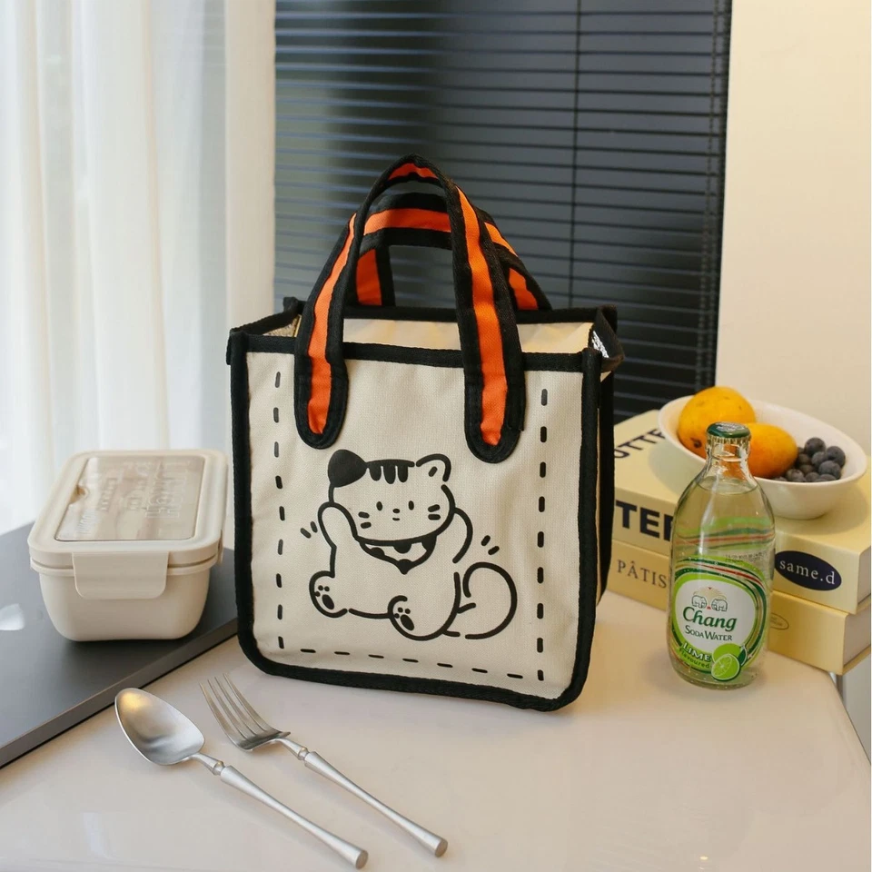 New cartoon lunch box bag, simple lunch box bag, thickened hot selling meal bag - Image 4 of 4