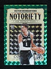 2023-24 Panini Mosaic Notoriety Teal Prizm 3/75 Victor Wembanyama #5 Rookie RC