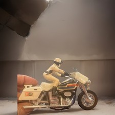 VTG 1984 Jumbo Police Highway Patrol Friction Operated Motorcycle