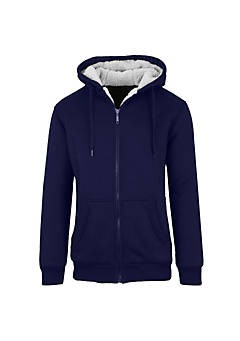 Q-ACTIVE МУЖСКАЯ ТОЛСТОВКА С КАПЮШОНОМ НА МОЛНИИ ИЗ ФЛИСА НА ПОДКЛАДКЕ ИЗ ШЕРПА - РАЗМЕР МУЖСКОЙ M - ТЕМНО-СИНИЙ 6890₽