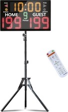 Bigger LED Digital Scoreboard, Portable Basketball Scoreboard with Timer 3X Y4