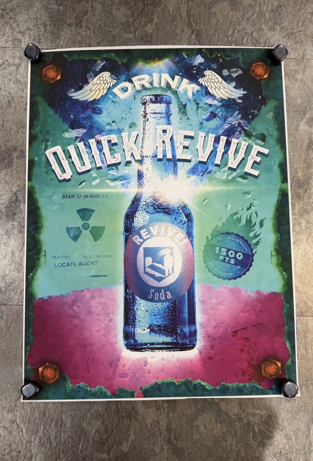 Call Of Duty Zombies Quick Revive Perk Poster Non Stick 12x15.5