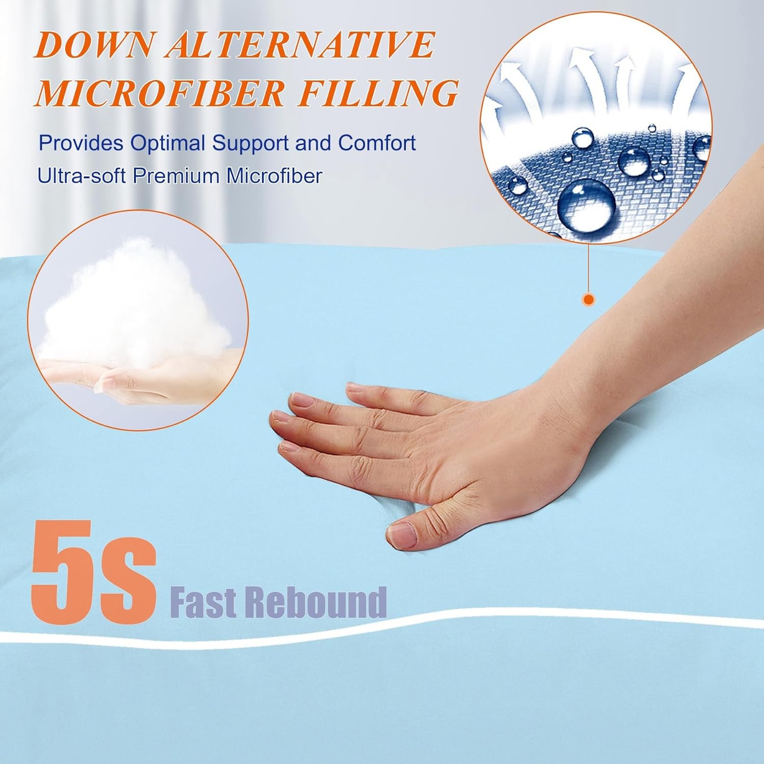 Set of 2 Queen Size Bed Pillows for Sleeping - Cooling Hotel Quality 28"x18"