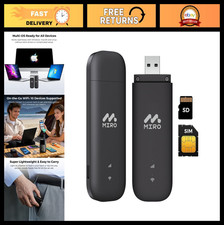 4G LTE WiFi USB Network Adapter, 150Mbps Dual SIM/SD Wireless Dongle for PC/Lapt