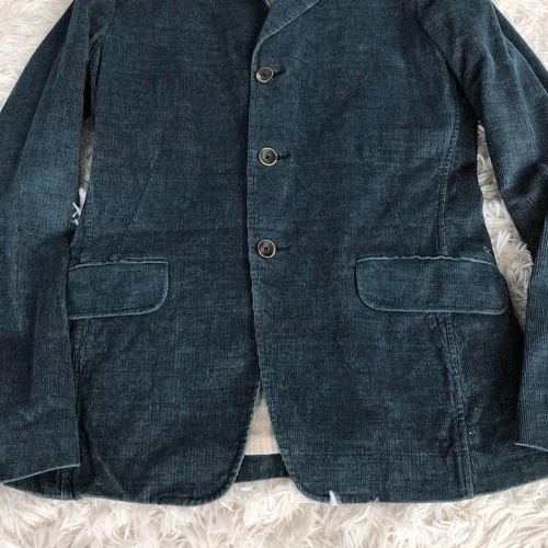 45rpm Indigo Corduroy Jacket Coverall Tailored Jacket Size 3 Shoulder 43cm JPN image 16