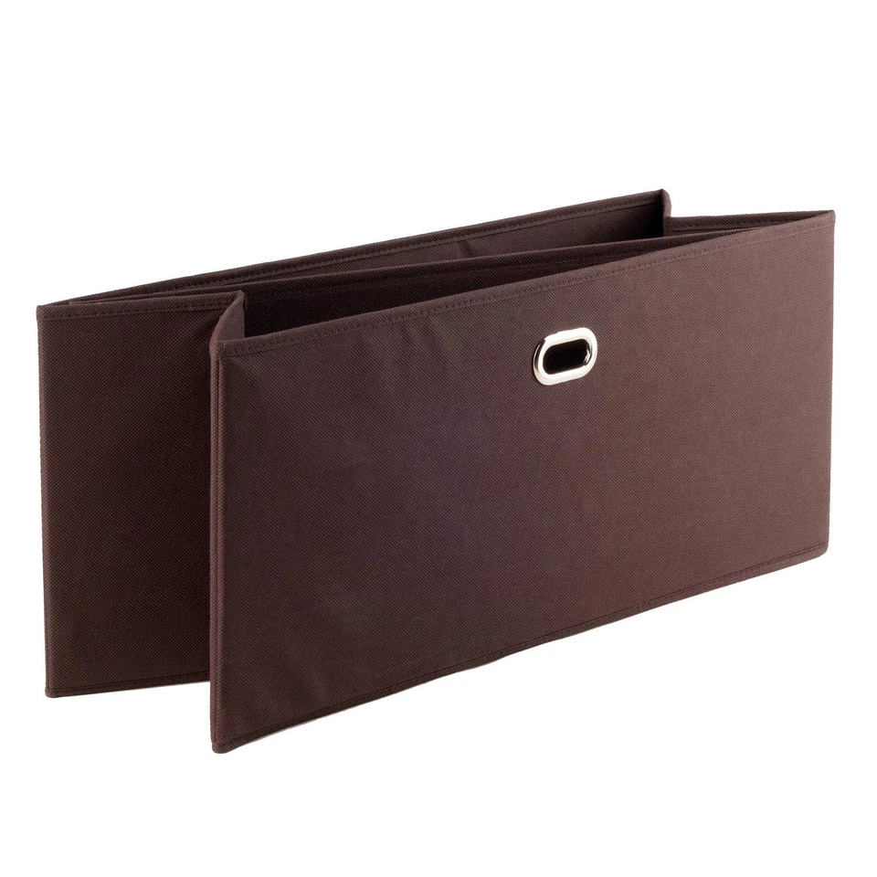 Juego de 4 estantes Torino con cestas de tela negra almacenamiento y organización, espres... Foto 4 de 4