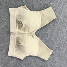 Tommie Copper Sports Bra Womens Large Beige Zip Front Compression Copper Znergy