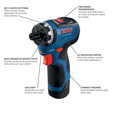 BOSCH GSR12V-300HXB Bare Tool Only / No Batteries or Charger