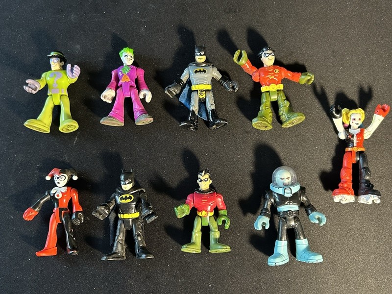 Imaginext DC Lot (9 Figures) Batman, Joker, Robin, Harley Quinn