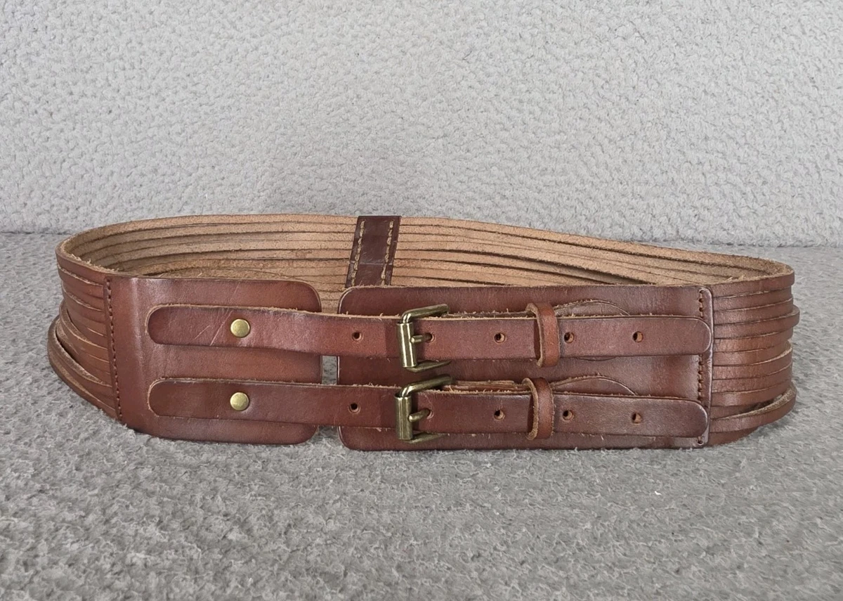 J‎ Crew Genuine Leather Embossed Brown Women\'s Belt Size L Classic Belt In Italian Leather For Women | J.Crew main image 2