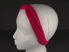Fuchsia turban twist headband stretch jersey soft fabric 1.75" wide turband
