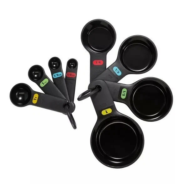 OXO Good Grip Plastic Measuring Cups and Spoons Set, 8 Pieces - Image 3 of 4