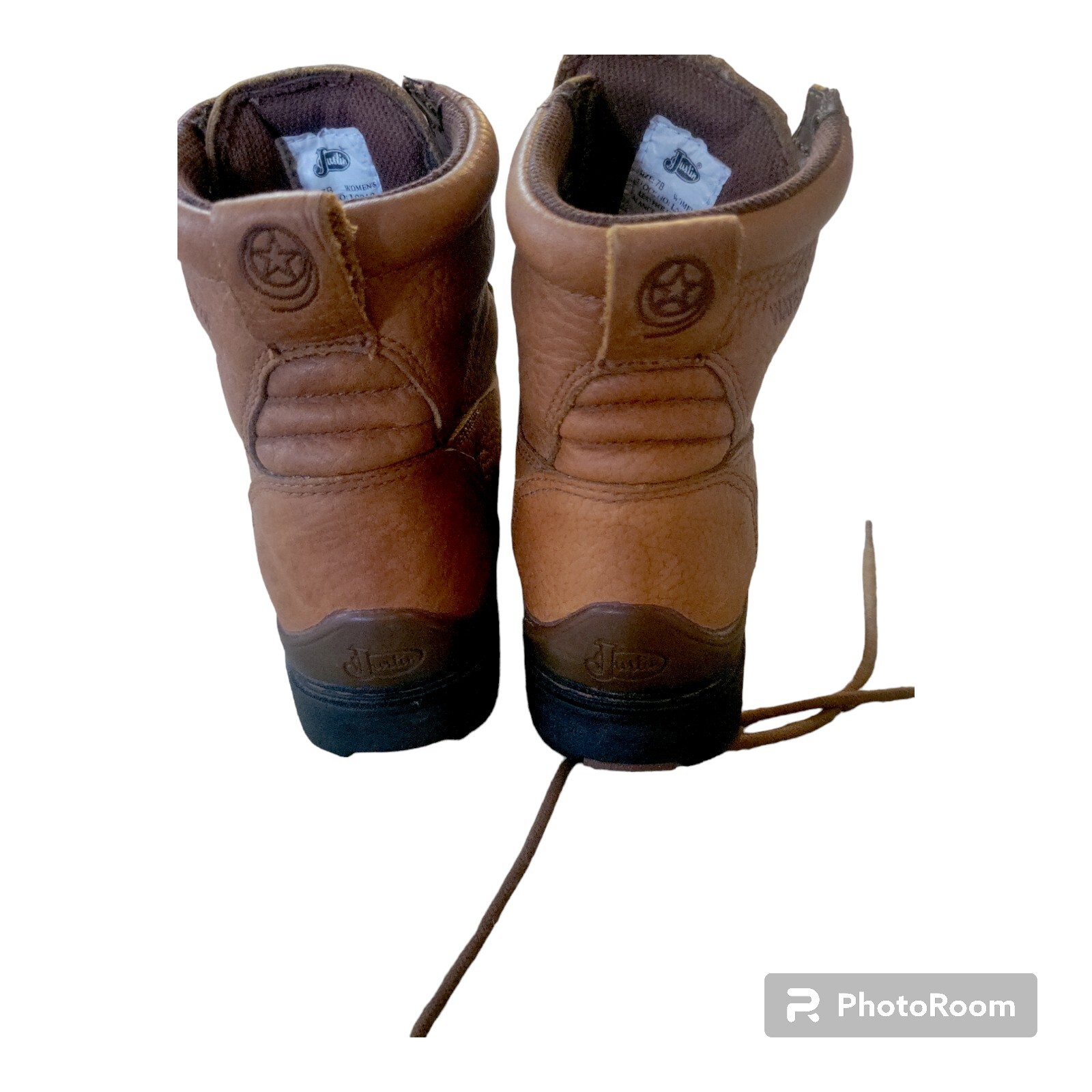 Justin Boots Women's Strait 6" Waterproof LaceUp Boot Size 7B