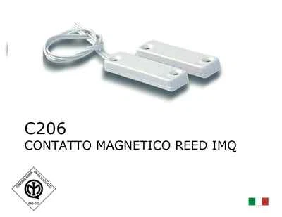 CONTATTO MAGNETICO ULTRAPIATTO REED C206 ESTERNO PER PORTE FINESTRE HILTRON CIA