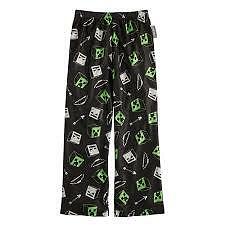 NWT- Boy's Minecraft Night Shadows Lounge Pants - Black - Sz S 4/5 