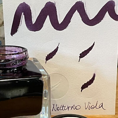 Scribo Bottled Ink for Fountain Pens in Notturno Viola - 90mL -Made in Italy