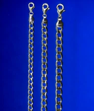 14K White Gold Round Curb Cuban Necklace Bracelet Chain Real Gold 2mm-6mm 7"-30"