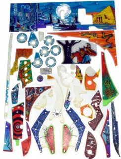 Williams - Monster Bash Pinball - Playfield Plastic Set - New Production 31-3219