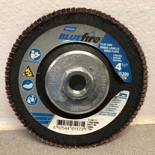Norton 66254461173 BlueFire 4-1/2"x5/8" Zirconia Aluminum Oxide Flap Disc 80 Gr