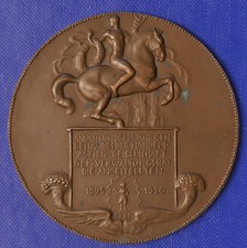 1895-1920 NAGI JEŹDZIEC NA KONIU XL MEDAL 70mm ZNAK. PIEPRZ