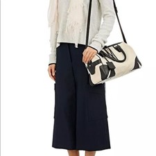 Rag & Bone Canvas Leather Pilot Flight Satchel Handbag Crossbody 