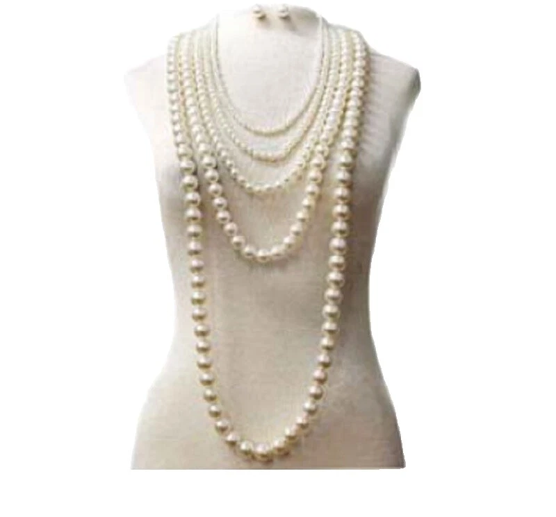 Pearl Lucite Babero Moda Collares y Colgantes