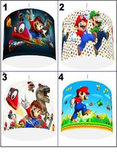 MARIO BROS  Kids Bedroom Light Shade  4 DESIGNS  free P&P REUSABLE