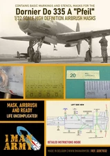 1/32 1ManArmy #DET032 Dornier Do335 A Pfeil Airbrush Masks