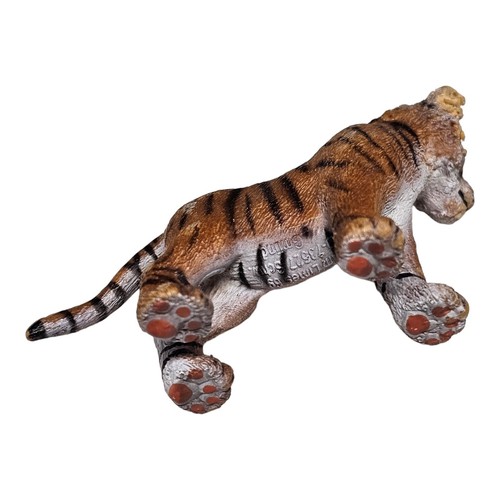Schleich Tiger Cub Standing Figure Retired 2007 Chewed Right Ear - Foto 3 di 7