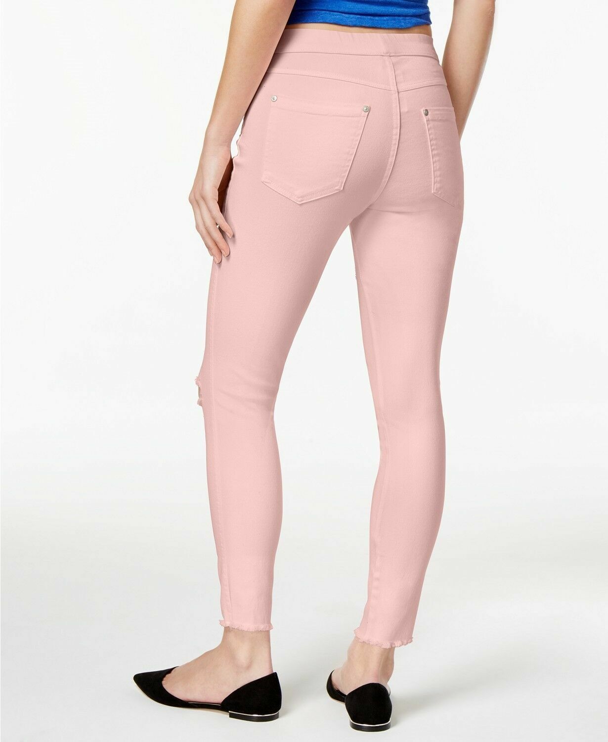 HUE Womens Ripped Knee Original Denim Skimmer Plus Size Leggings Tutu