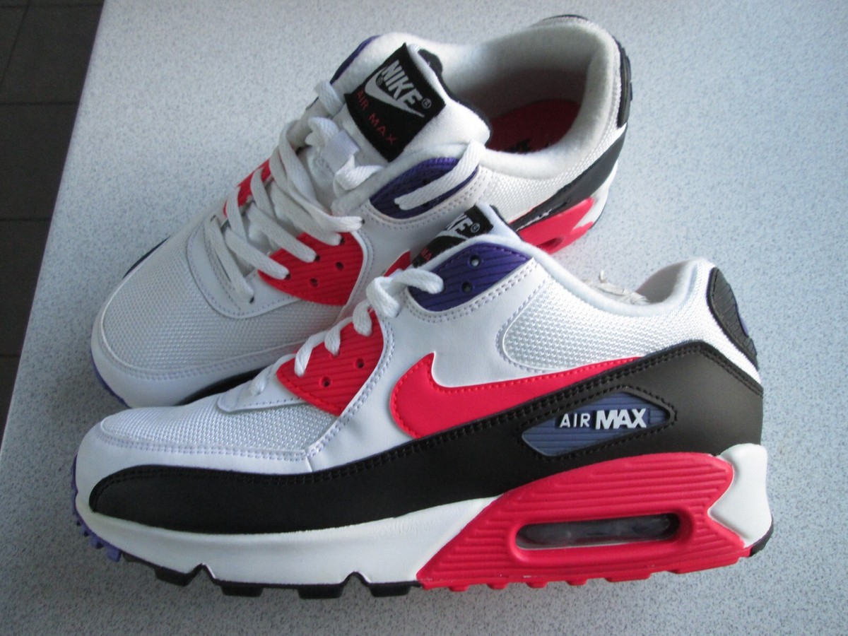 Nike Air Max 90 Trainers Shoes, Red, Psychic Purple, UK