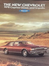 The Chevrolet Caprice Classic & Impala Car Sales Brochure Frameable USA 1978