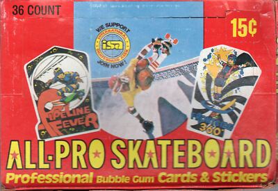 Donruss All Pro Skateboard Trading Cards 1978 komplett 36 Packungen