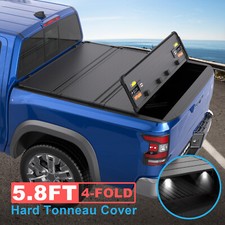 4-fold 5.8ft Hard Truck Bed Tonneau Cover For 2017-23 Nissan Titan Non-xd Wlamp 4-fold 5.8ft Hard Truck Bed Tonneau Cover For 2017-23 Nissan Titan Non-xd Wlamp