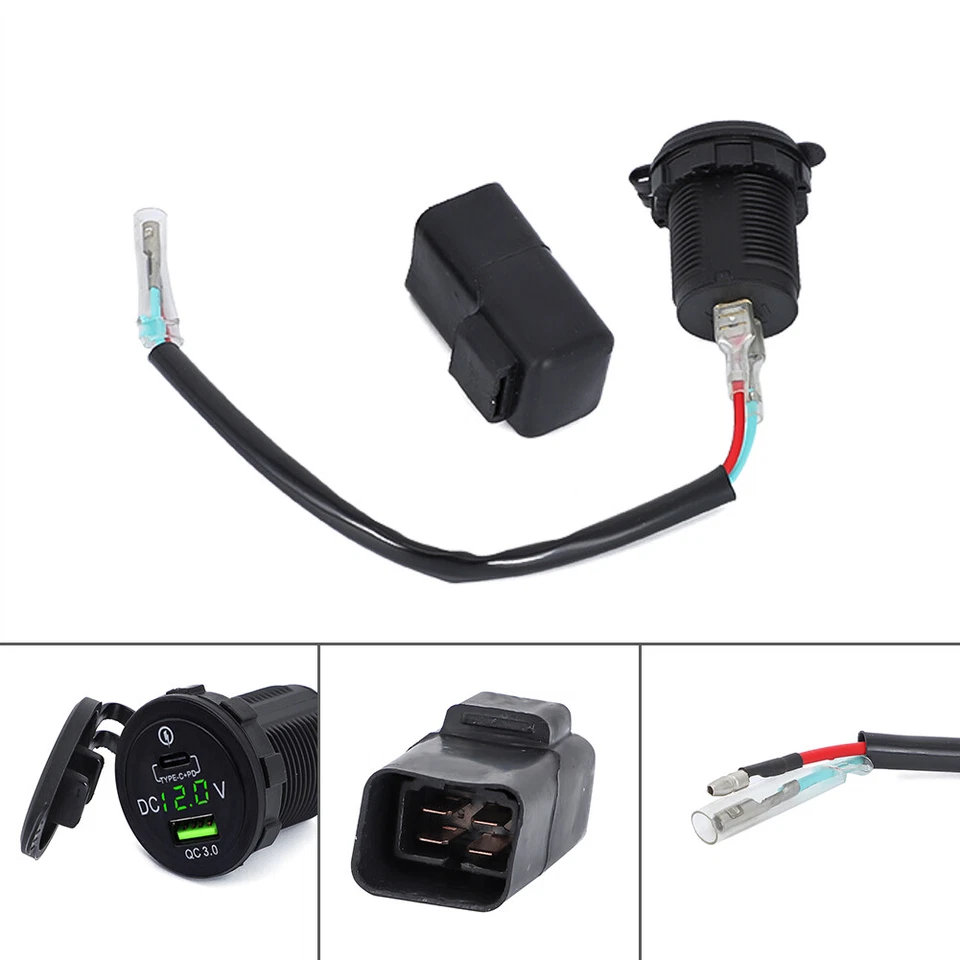 For Kawasaki Versys650 1000 VersysX300 Ninja400 650 TYPE-C USB QC3.0 Charger US Foto 2 de 4
