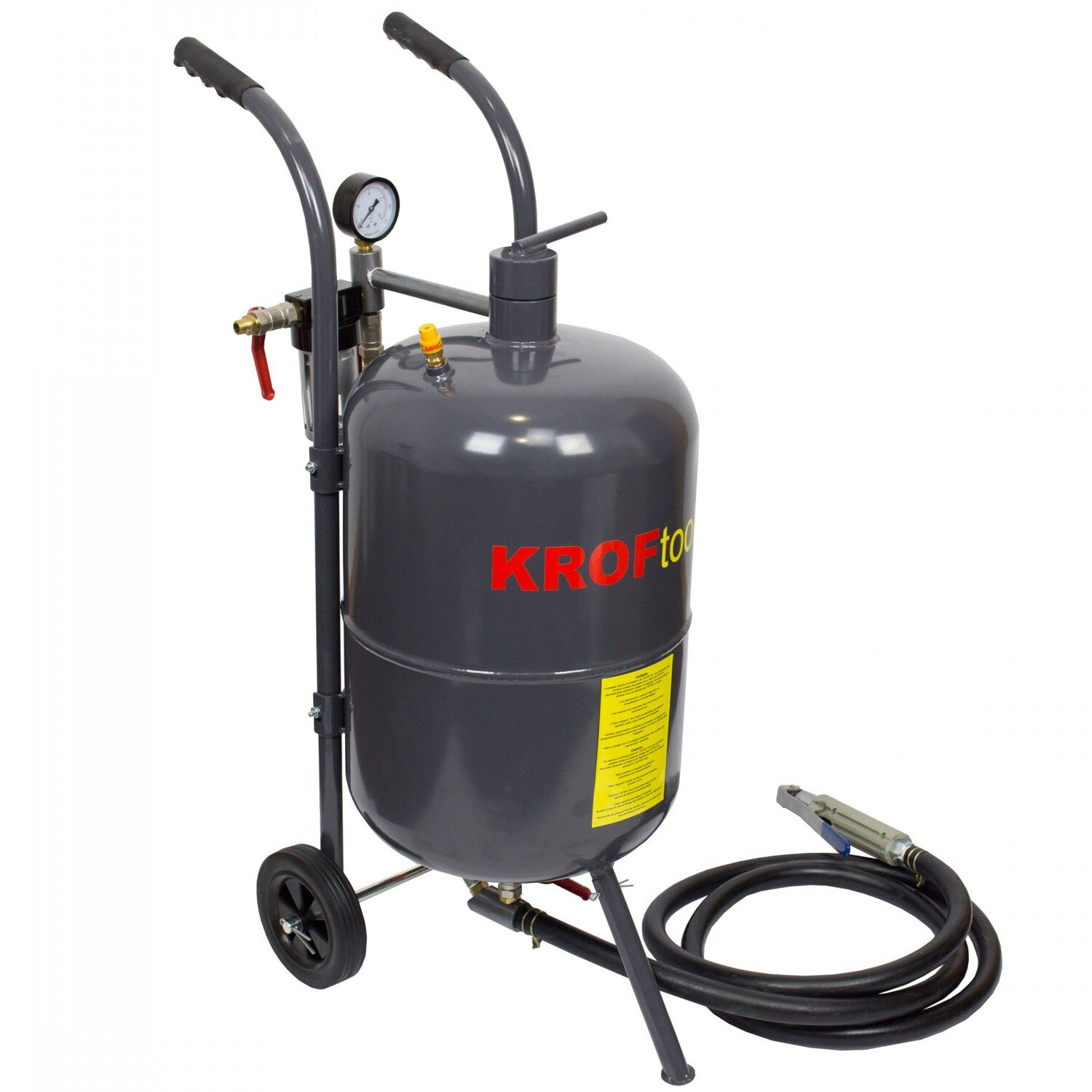 Sableuse mobile à air comprimé 80L Kroftools pour décapage