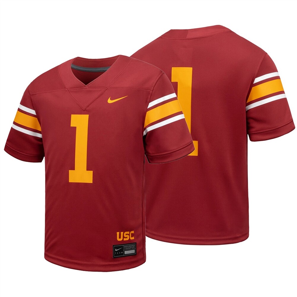 Nike USC Trojans Youth Untouchable Football Jersey #1 Crimson Alt