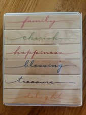 Hero Arts Rubber Stamp Set Word Borders Set of 6 NEW